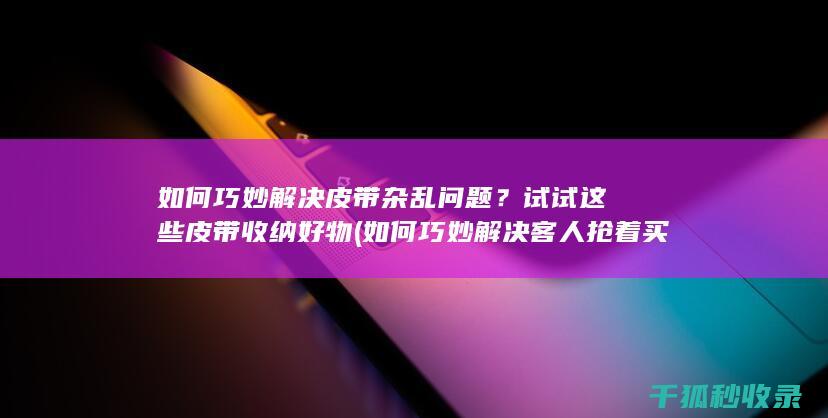 如何巧妙解决皮带杂乱问题？试试这些皮带收纳好物 (如何巧妙解决客人抢着买单)