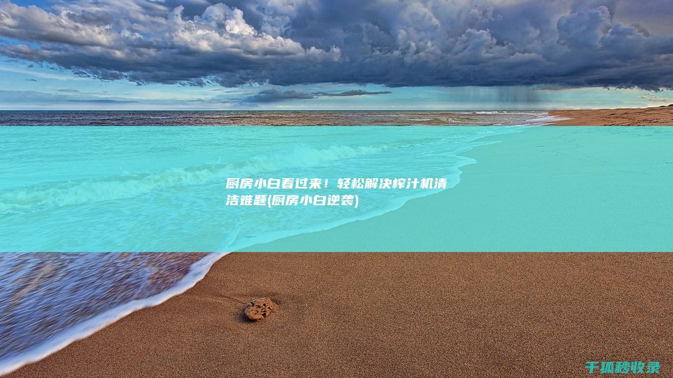 厨房小白看过来！轻松解决榨汁机清洁难题 (厨房小白逆袭)