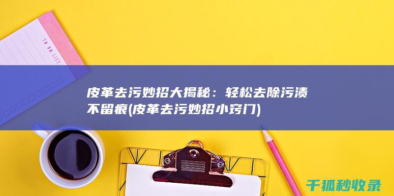 皮革去污妙招大揭秘：轻松去除污渍不留痕 (皮革去污妙招小窍门)