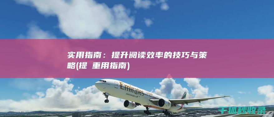 实用指南：提升阅读效率的技巧与策略 (提抜重用指南)