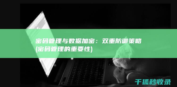 密码管理与数据加密：双重防御策略 (密码管理的重要性)